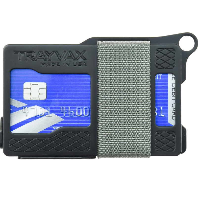Trayvax Armored Summit Wallet, RFID Front Pocket Metal Credit Card Holder with Money Clip, Slim Minimalist Wallet for Men and Women, Stone Grey - Image 1